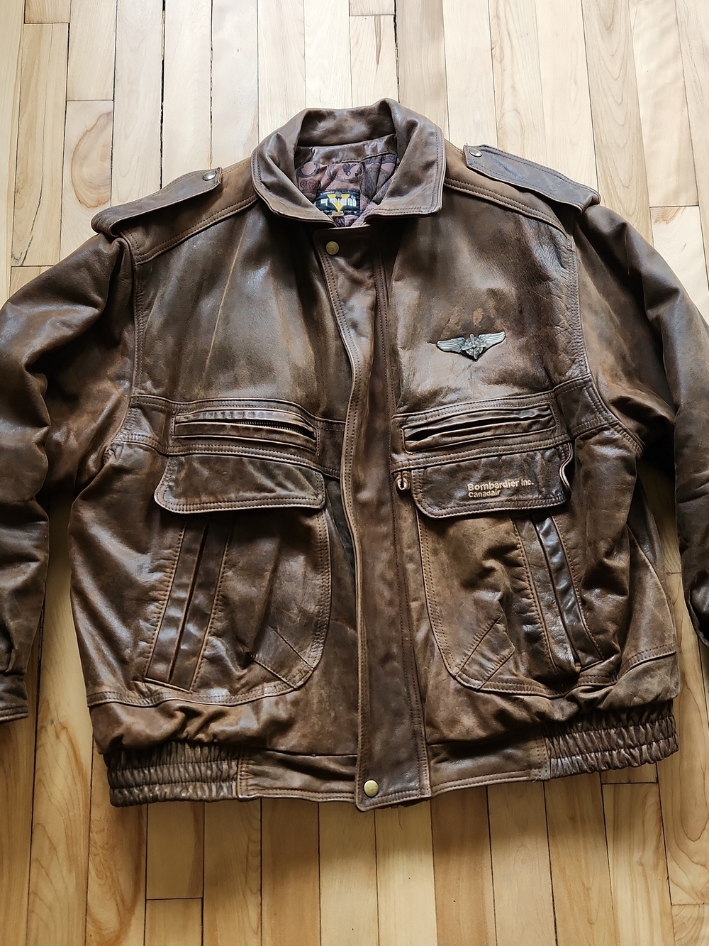 Men's Brown Leather Flight Jacket